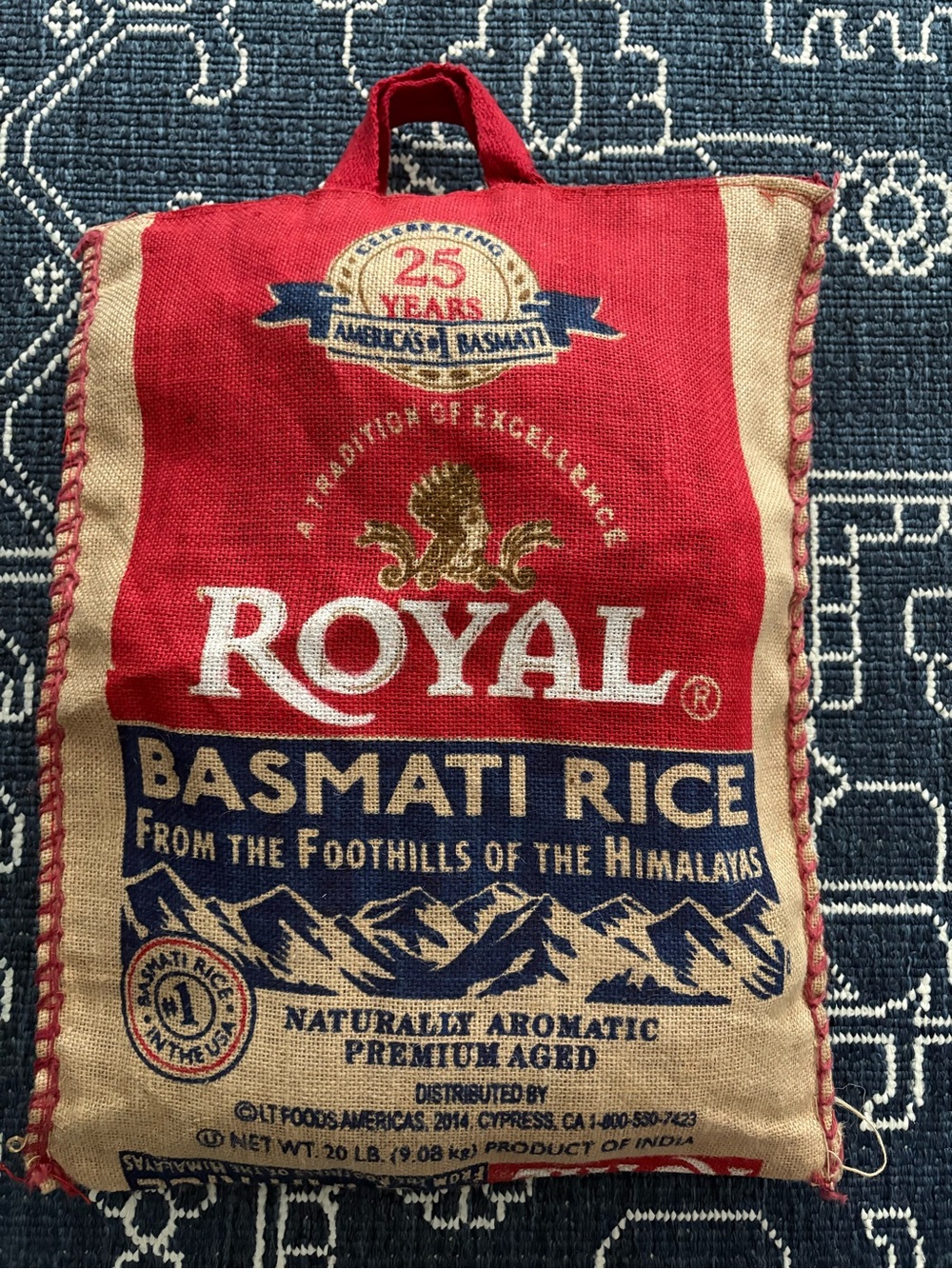 Red Basmati Rice Canvas Fabric Bag